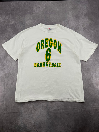 90s Oregon Basketball Tee - L