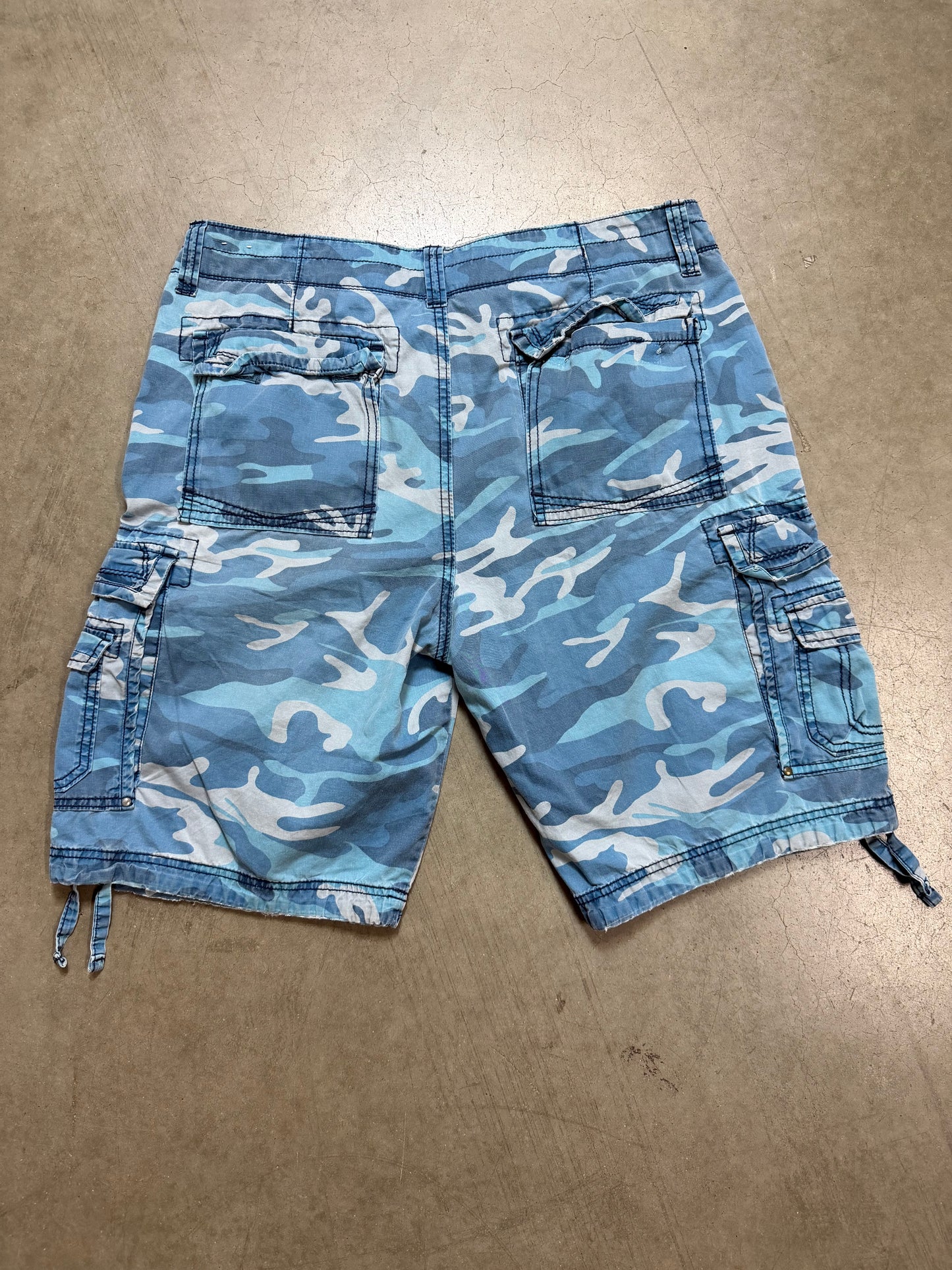 Blue Camo Jorts - 34