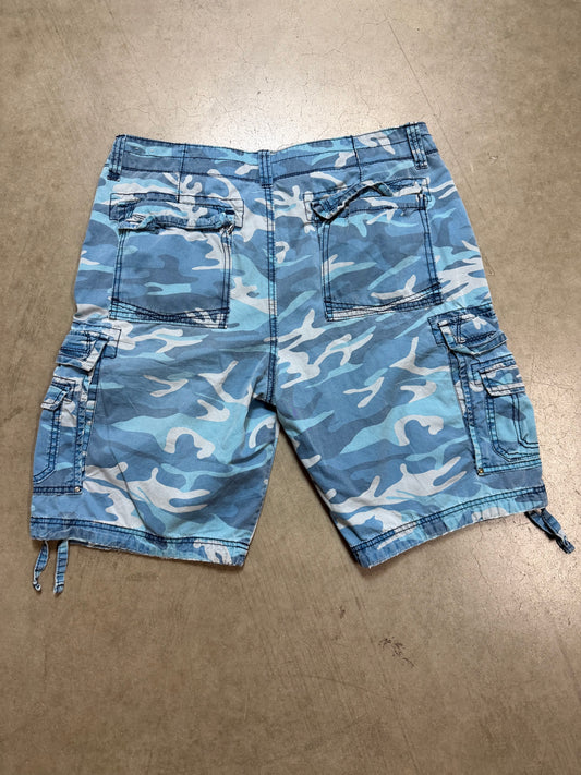 Blue Camo Jorts - 34